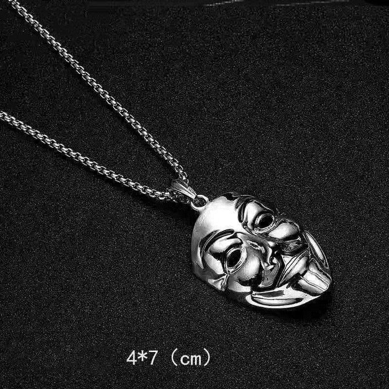 Personality Pendant Male And Female Student Pendant Necklace Mask
