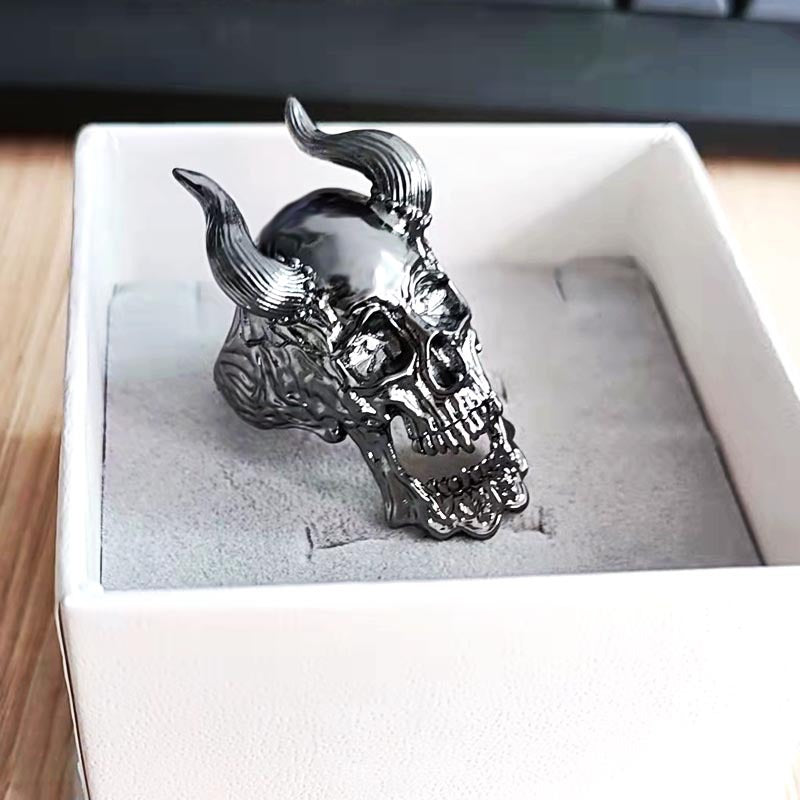 Simple Creative Devil Punk Skull Ring