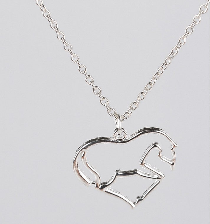New Love Pony Silver-plated Pendant Necklace