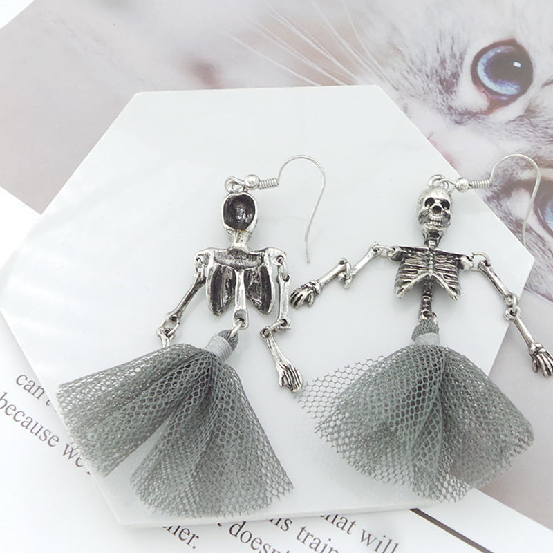 Fashion Skull Earrings Personality Human Body Earrings Women