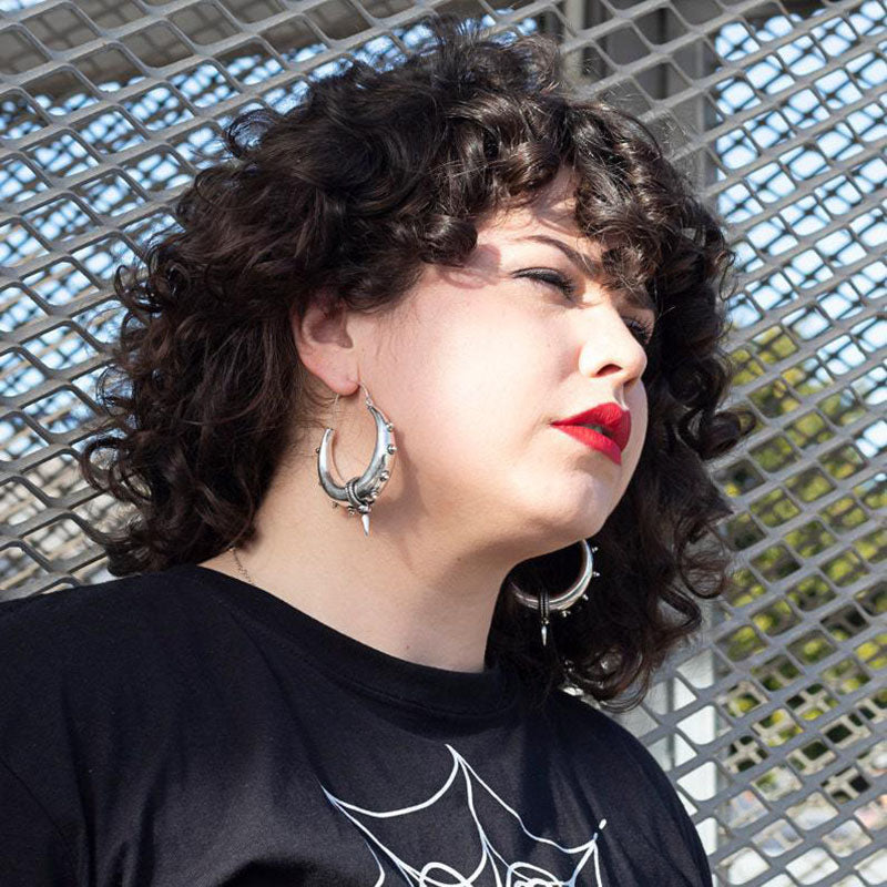 Trendy Ball Punk Earrings Hip Hop Spikes