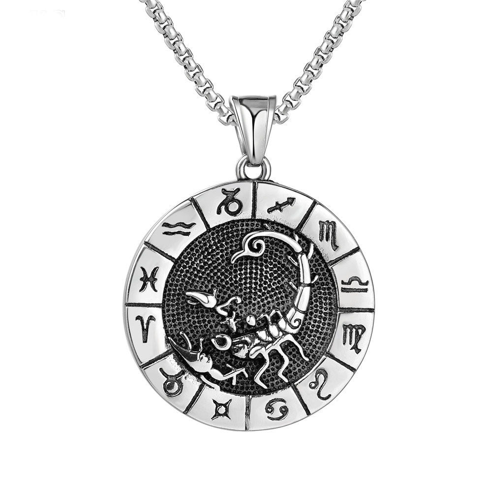 Fashion Stainless Steel Twelve Constellation Pendant
