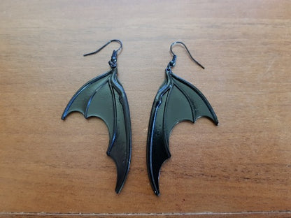 Vintage Dark Halloween Bat wings Earrings Gothic Earrings Vampire Black Bat Earrings