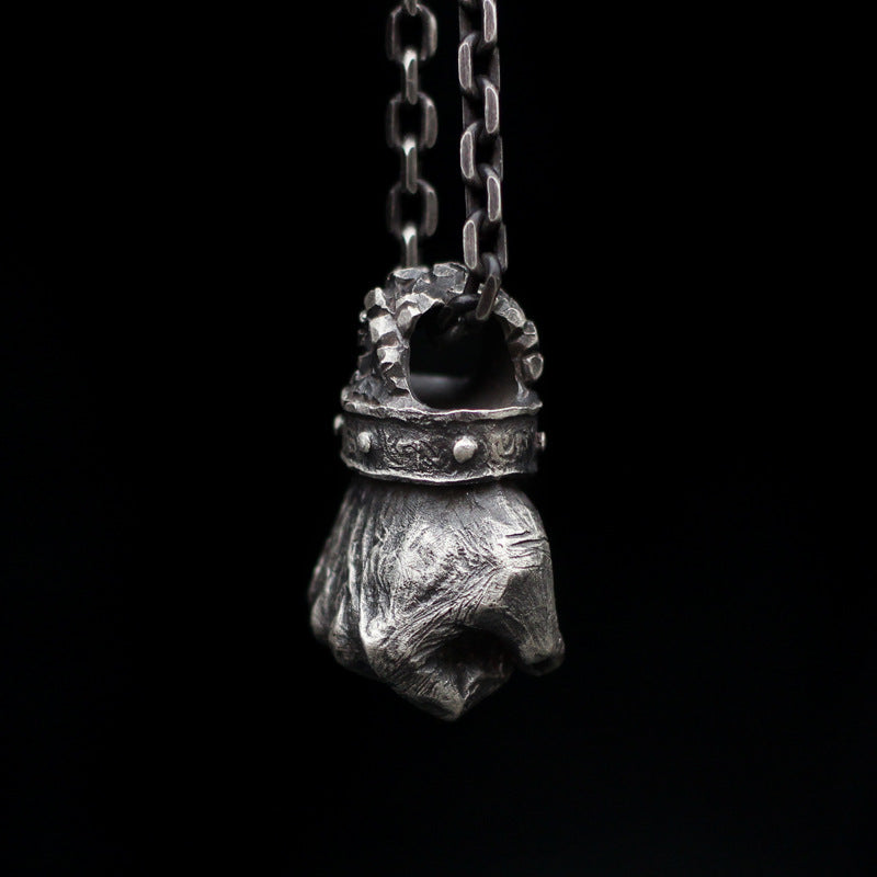 Personality Brave Fist Power Fist Necklace Destiny Wall Breaking Fist Fist Hammering Necklace Men And Women Jewelry