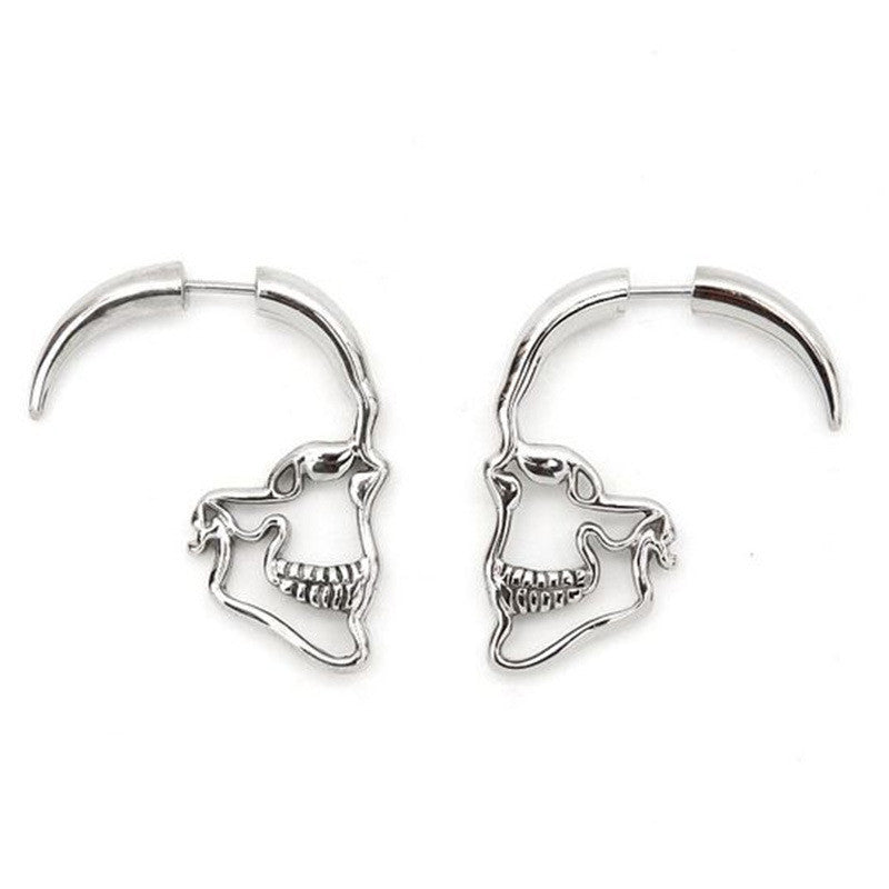 European And American New Hollow Skull Earrings
