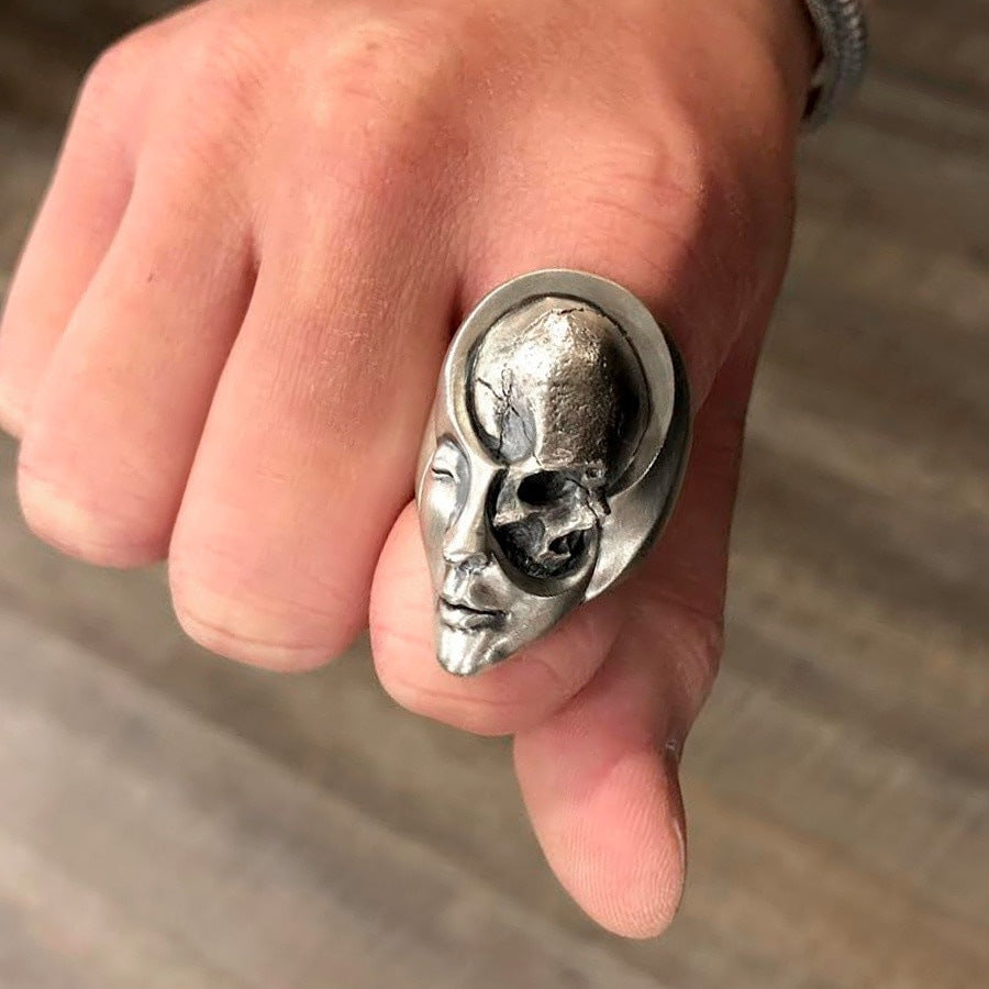 Men's Punk Gothic Alloy Motorcyclist Ring