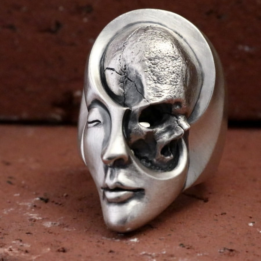 Men's Punk Gothic Alloy Motorcyclist Ring