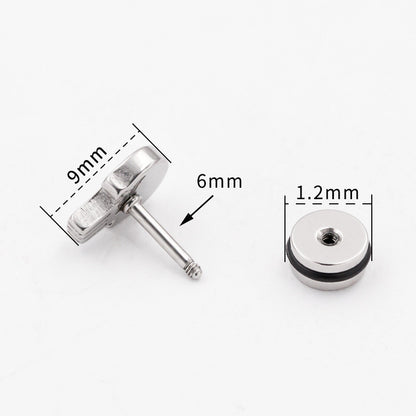 Skull Head Men's Titanium Steel Hypoallergenic Stud Earrings