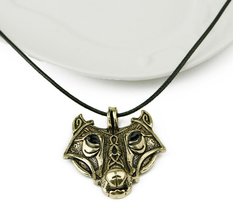 2021 Fashion Norse Vikings Pendant Necklace Norse Wolf Head Necklace Original Animal Jewelry Wolf Head hange