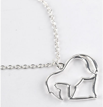 New Love Pony Silver-plated Pendant Necklace
