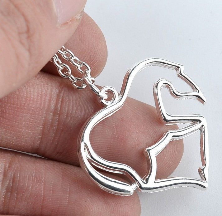 New Love Pony Silver-plated Pendant Necklace