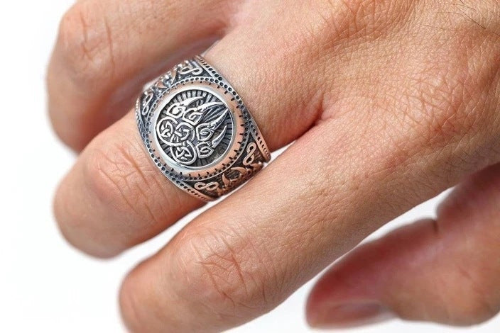 Men's punk stainless steel ring