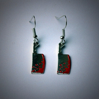 Fashionable Halloween Gothic Horror Style Shaped Kitchen Knife Earrings