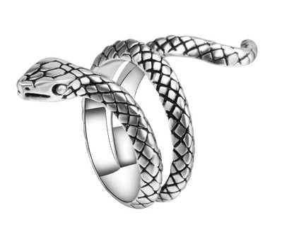 Retro Style Punk Ring Snake Spirit Stereoscopic Aperture Adjustable Jewelry