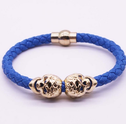 Explosion bracelet Punk style popular vintage braided skull bracelet