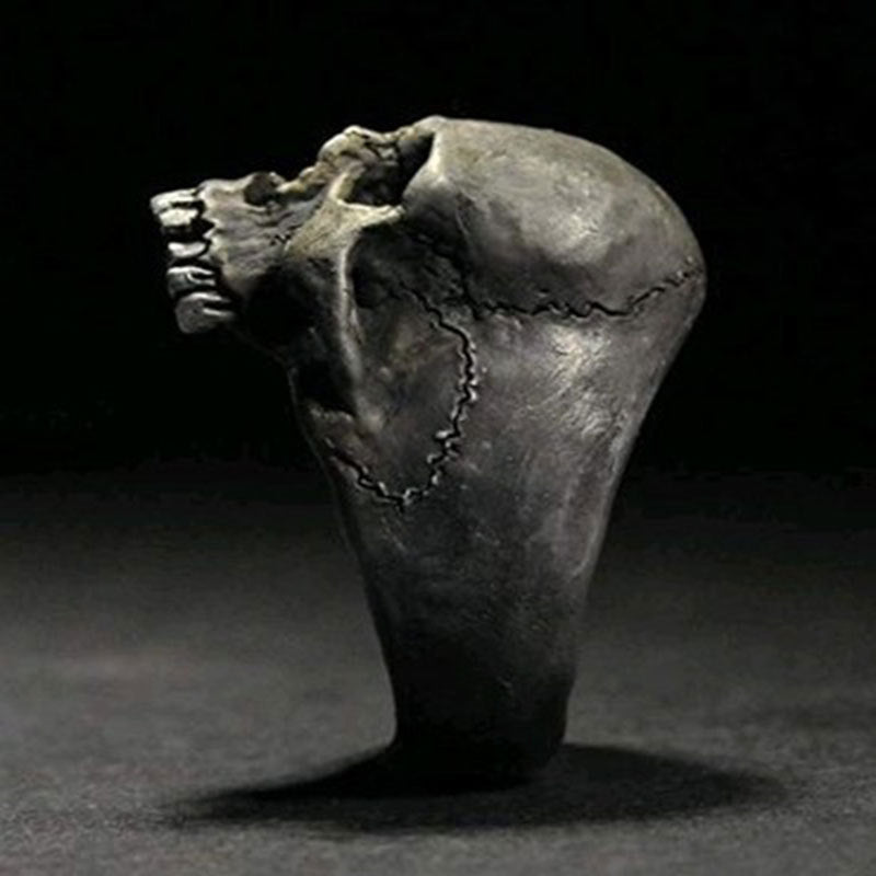 Skull ring male rock goth punk